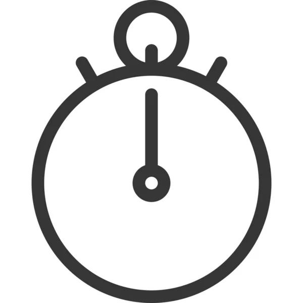 Conteo Reloj Icono Hora Estilo Esquema — Archivo Imágenes Vectoriales