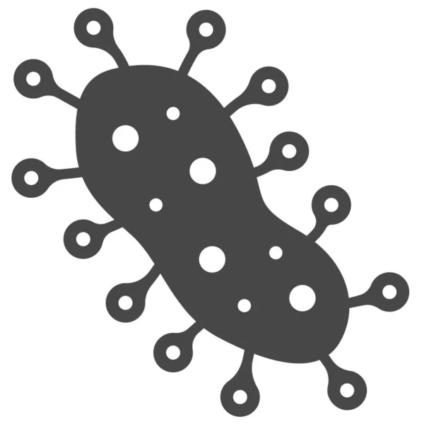 Икона Эпидемиологии Бактерий Твердом Стиле — стоковый вектор