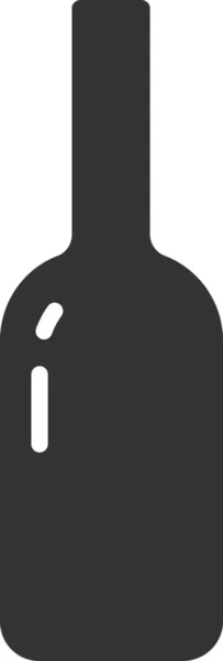 Ícone Champanhe Garrafa Álcool Estilo Sólido — Vetor de Stock