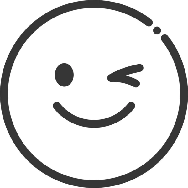 Emoticon Ícone Expressão Emoção Estilo Esboço — Vetor de Stock