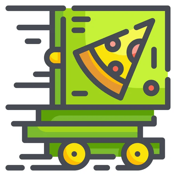 Cheese Delivery Food Icon — Stock Vector