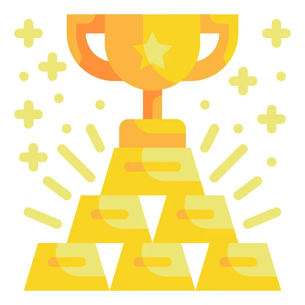 Award Kampioen Goud Pictogram — Stockvector