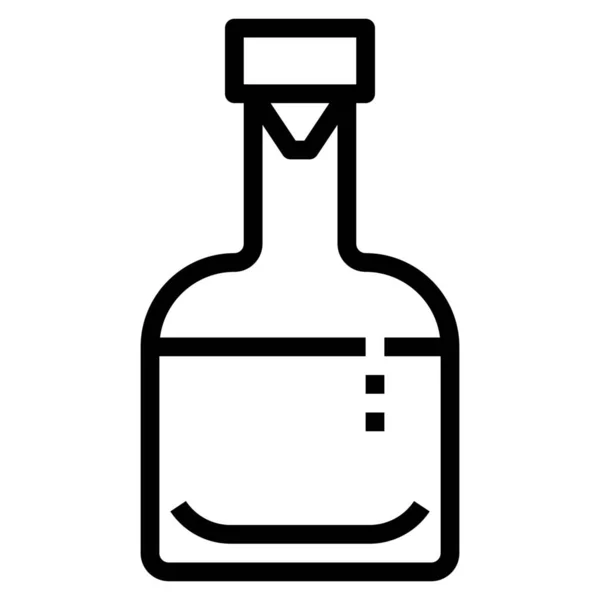 Icono Fiesta Liqoure Botella Estilo Esquema — Vector de stock