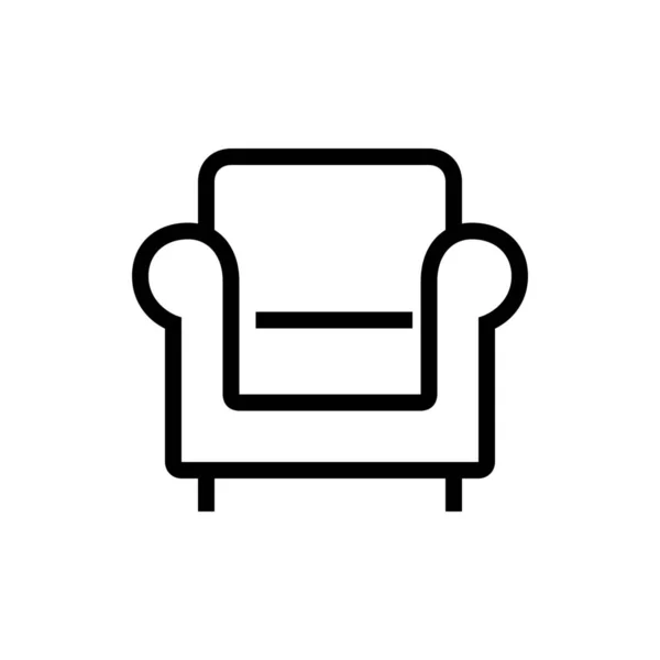 Chair Comfort Home Icon Outline Style — Stock Vector