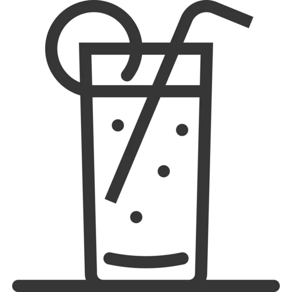 Алкогольний Бар Значок Напою Стилі Контур — стоковий вектор