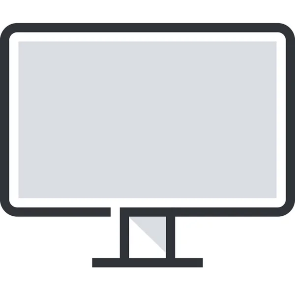 Alles Einem Computer Desktop Symbol Stil Ausgefüllter Umrisse — Stockvektor