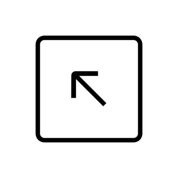 Šipka Vlevo Ikona Stylu Osnovy — Stockový vektor