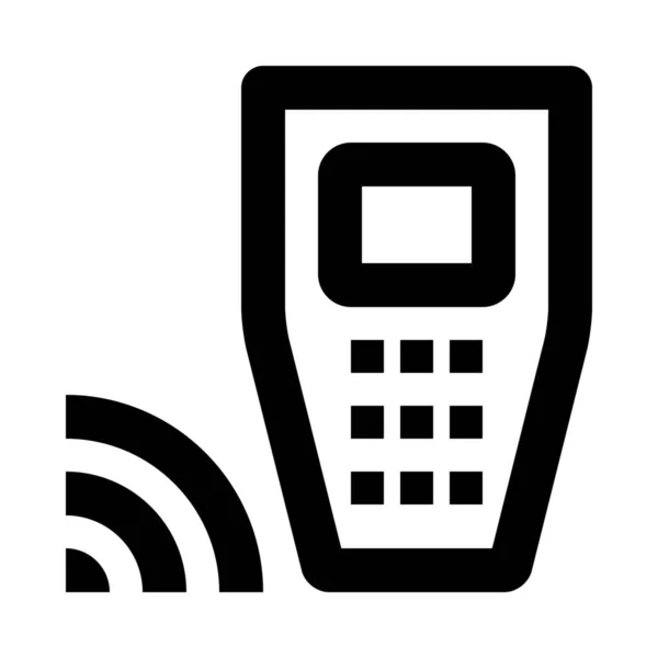 Terminale Pagamento Icona Wireless — Vettoriale Stock