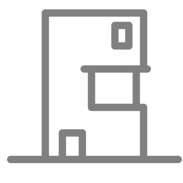 Иконка Дома Стиле Абрис — стоковый вектор