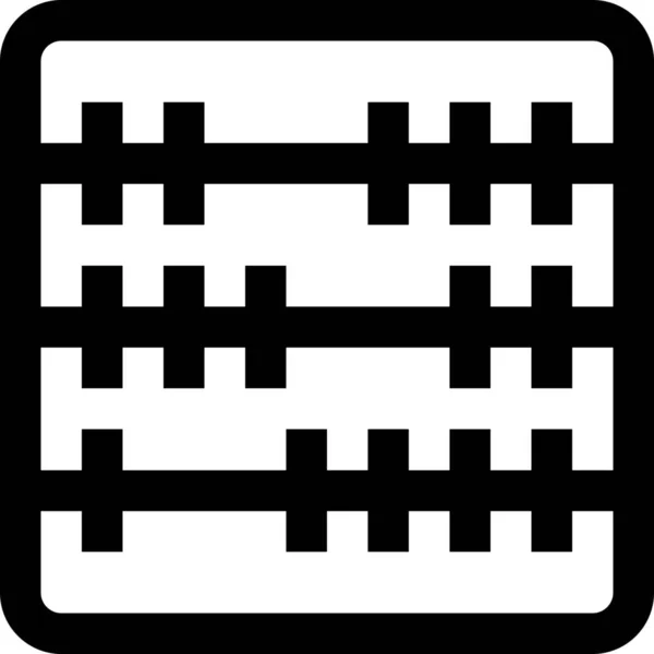 Abaküs Matematik Simgesini Outline Biçiminde Hesapladı — Stok Vektör