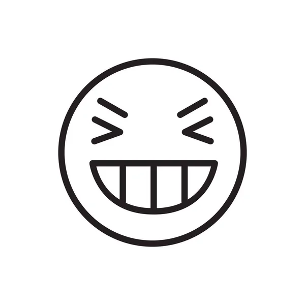 Cheeze Emoticon Ana Hatlar Biçiminde Simge Diyor — Stok Vektör