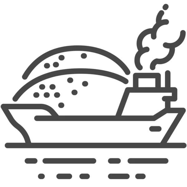 Bulk Ship Cargo Seeverkehr Symbol — Stockvektor