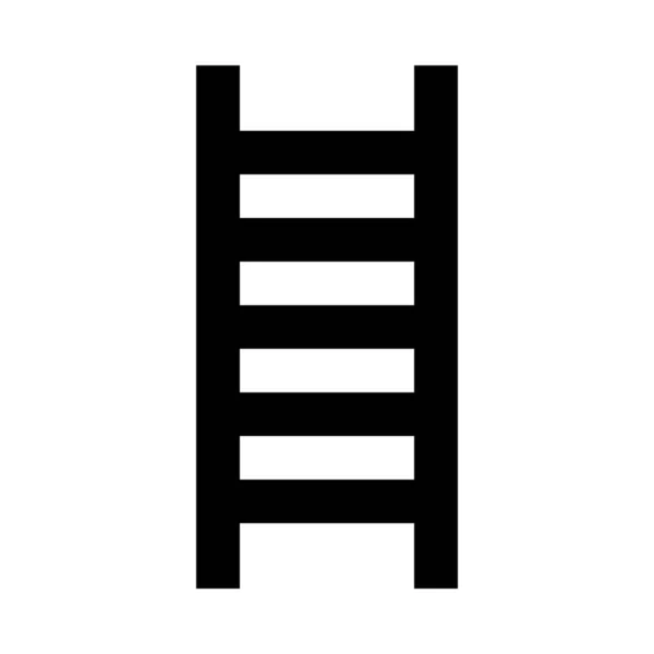 Construction Échelle Escalier Icône Dans Style Contour — Image vectorielle