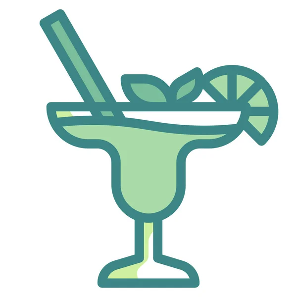 Ikona Alkoholických Nápojů Stylu Vyplněného Obrysu — Stockový vektor
