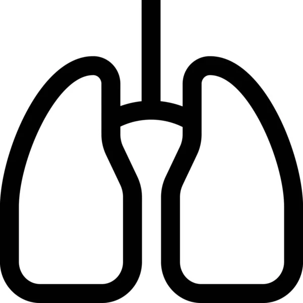Sağlık Hastanesi Akciğer Simgesi — Stok Vektör