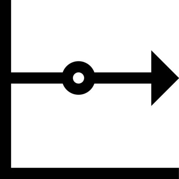 Diagram Grafiek Pictogram Contouren Stijl — Stockvector