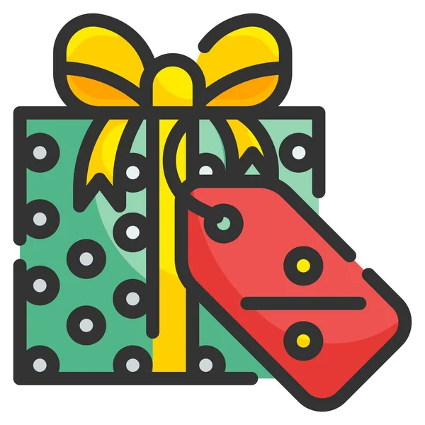 Venta Descuento Icono Caja Regalo — Vector de stock