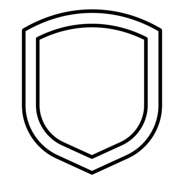 Insignia Proteger Icono Escudo Estilo Esquema — Vector de stock