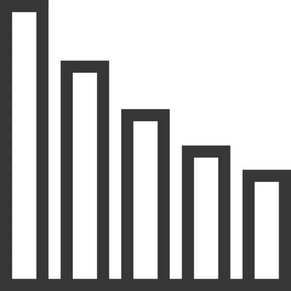 Çizgi Biçimdeki Grafik Büyüme Simgesini Azalt — Stok Vektör