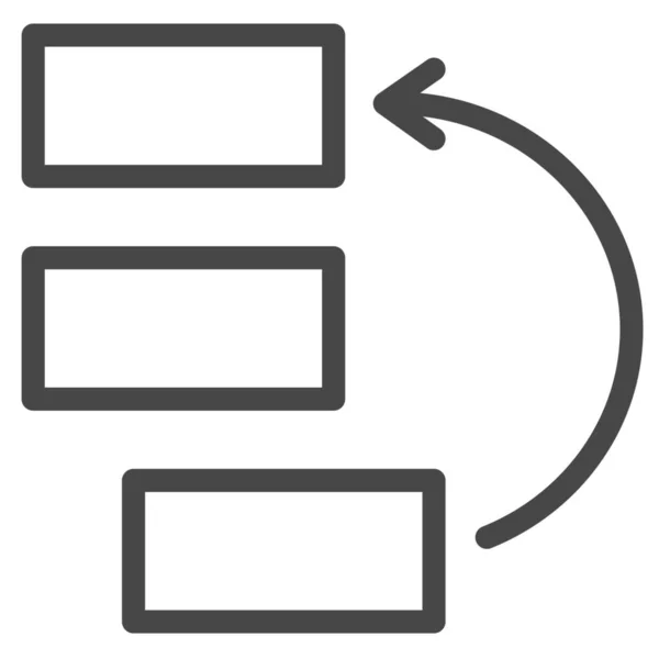 Geschiedenis Organiseren Icoon Outline Stijl — Stockvector