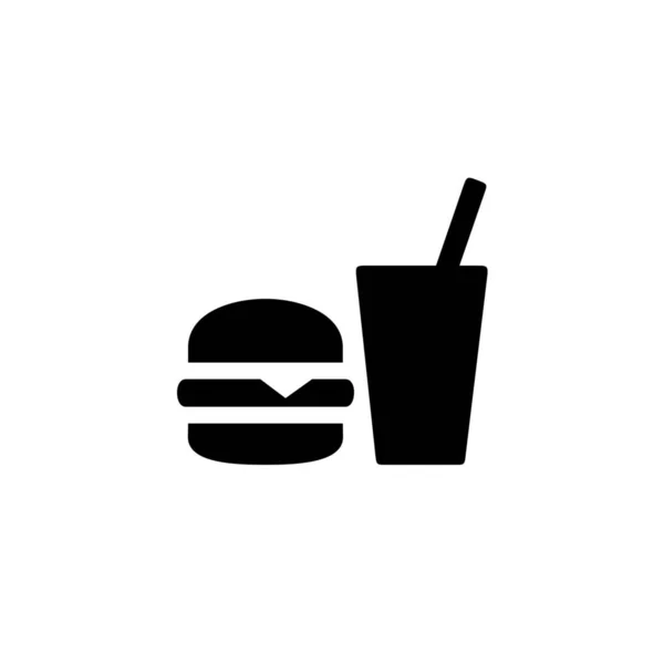 Amenities Burger Fastfood Icon Solid Style — Stock Vector