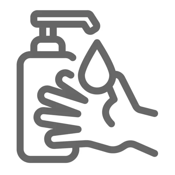 Alcohol Antibacteriano Icono Limpio — Vector de stock
