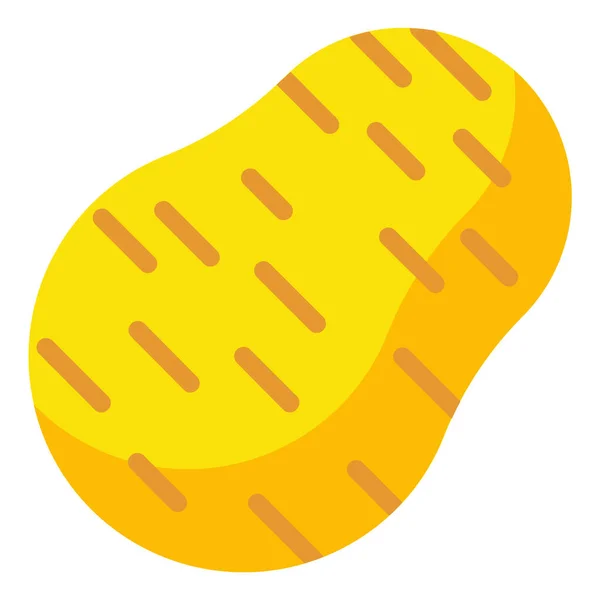Food Organic Potato Icon Flat Style — Stock Vector