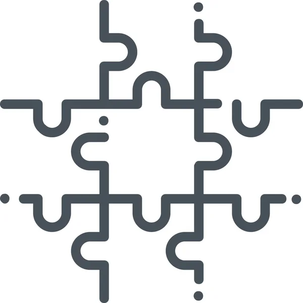 Εικονίδιο Μοτίβο Αντικειμένου Σύνδεσης Στυλ Περίγραμμα — Διανυσματικό Αρχείο