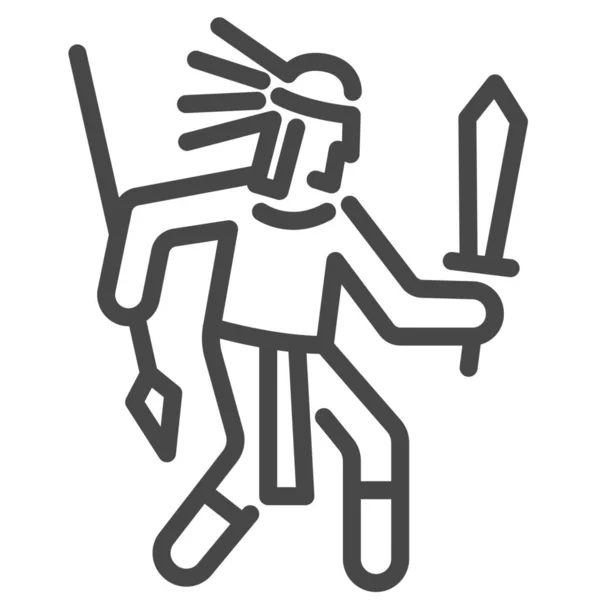 Icono Maya Azteca Antigua Estilo Esquema — Archivo Imágenes Vectoriales