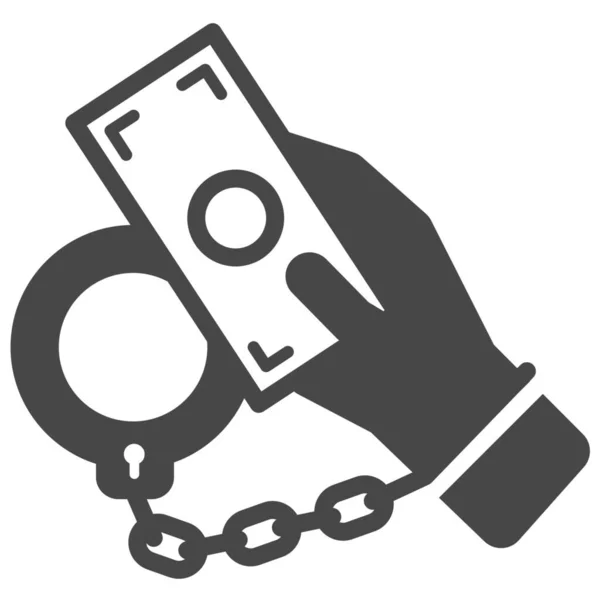 Omkoping Corruptie Misdaad Icoon Solid Stijl — Stockvector