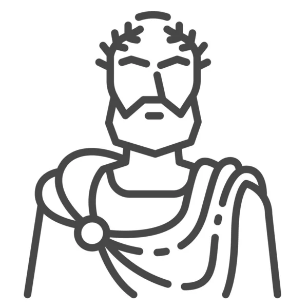 Icono Antiguo Imperio Emperador Estilo Esquema — Vector de stock