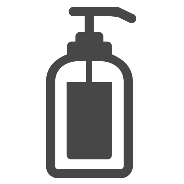 Bottle Cleaning Solution Cleanser Icon Solid Style — Stock Vector