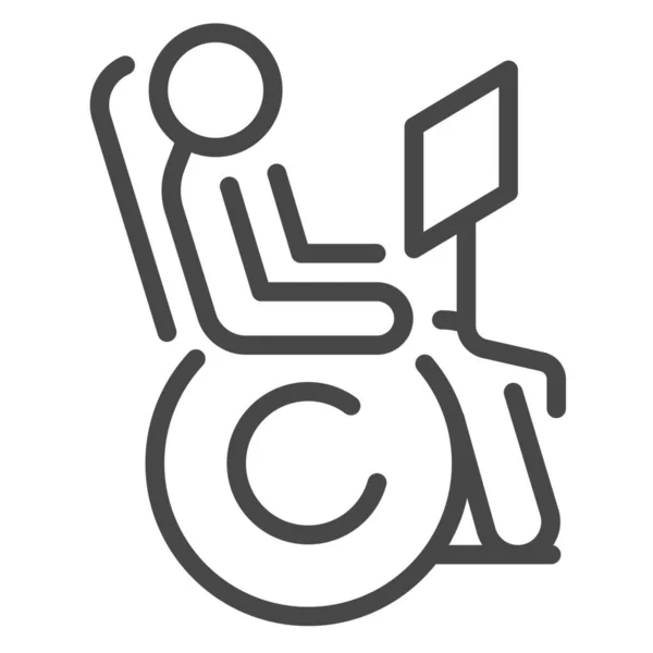 Assistive Disability Paralysis Icon — Stock Vector