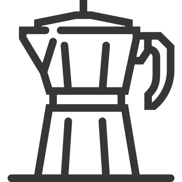 Americano Cuisinier Espresso Icône Dans Style Outline — Image vectorielle