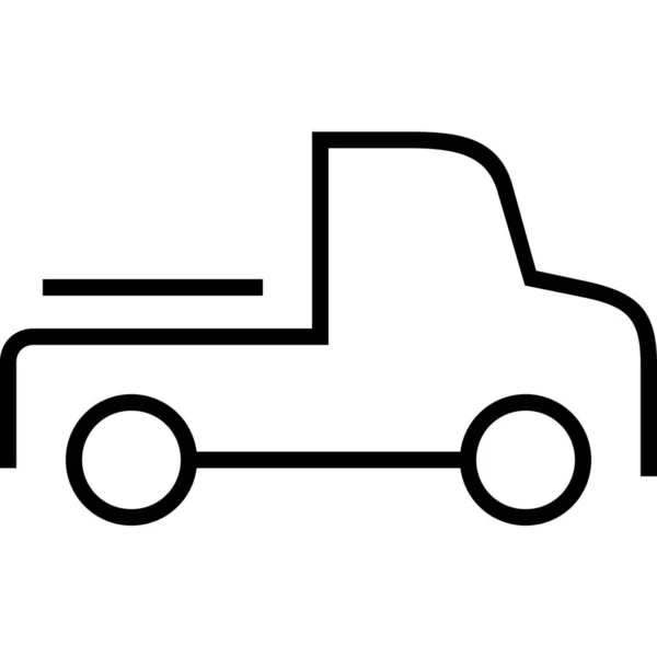 Icono Tránsito Recogida Coche Estilo Esquema — Vector de stock