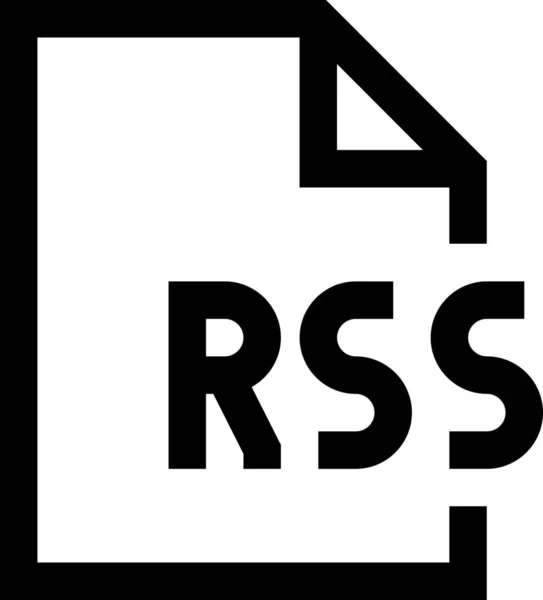 Значок Файла Документа Rss Твердом Стиле — стоковый вектор