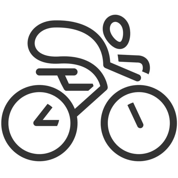 Bicicleta Bicicleta Bicicleta Icono Estilo Contorno Lleno — Vector de stock