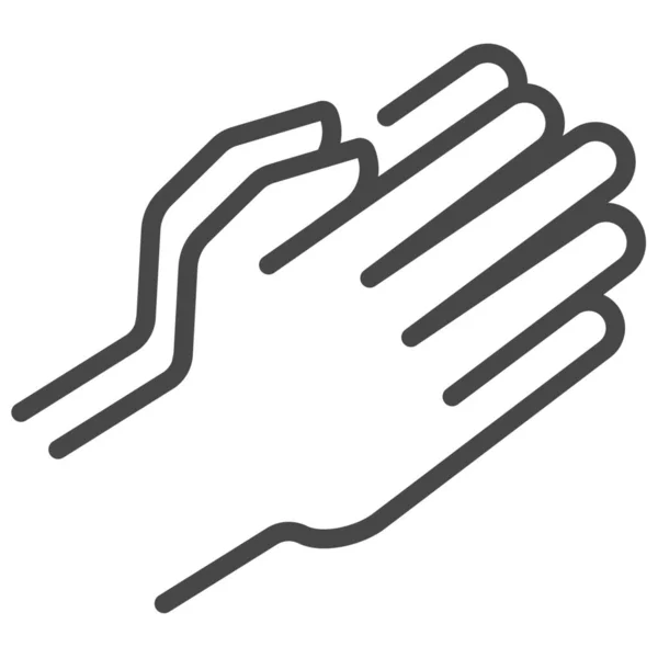 Клаптик Вітання Рук Значок Стилі Контур — стоковий вектор