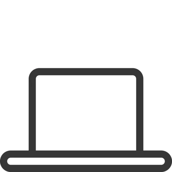 Computer Elektronische Internet Ikone Outline Stil — Stockvektor