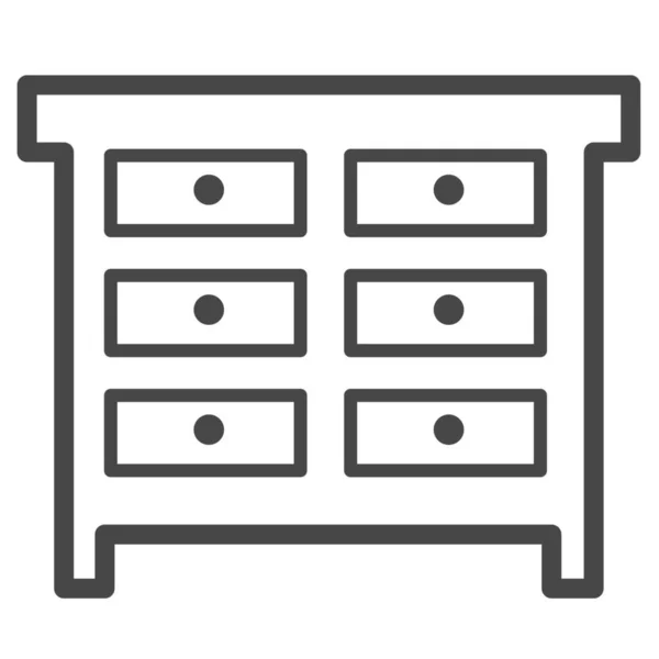 Mueble Armario Icono Estilo Esquema — Vector de stock