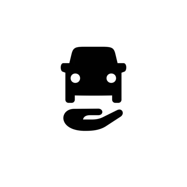 Car Loan Travel Icon Solid Style — Stock Vector