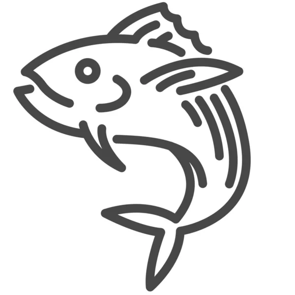 Fisch Food Japan Ikone Outline Stil — Stockvektor