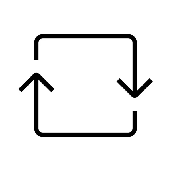 Intercambio Flip Traducir Icono Estilo Esquema — Archivo Imágenes Vectoriales