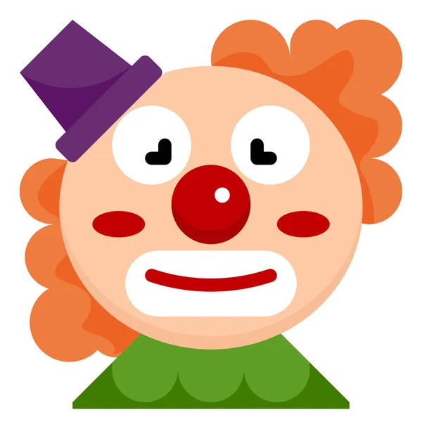 Clown Ansikte Karneval Ikon — Stock vektor