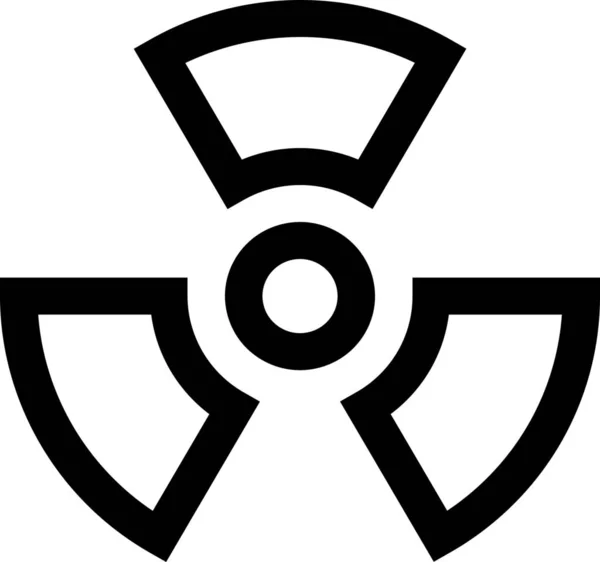 Радиоактивный Рентгеновский Значок Стиле Outline — стоковый вектор