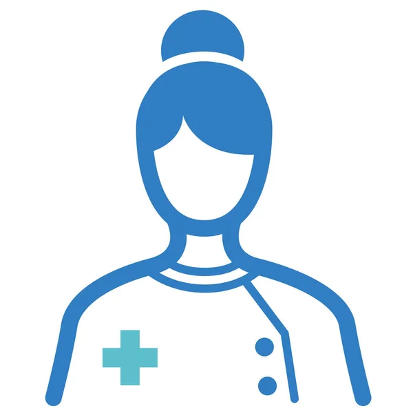 Médecin Aide Médicale Infirmière Icône Dans Style Outline — Image vectorielle