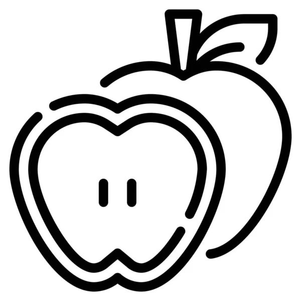 Ikon Makanan Diet Apel Dalam Kategori Pertanian Pertanian Dan Kebun - Stok Vektor