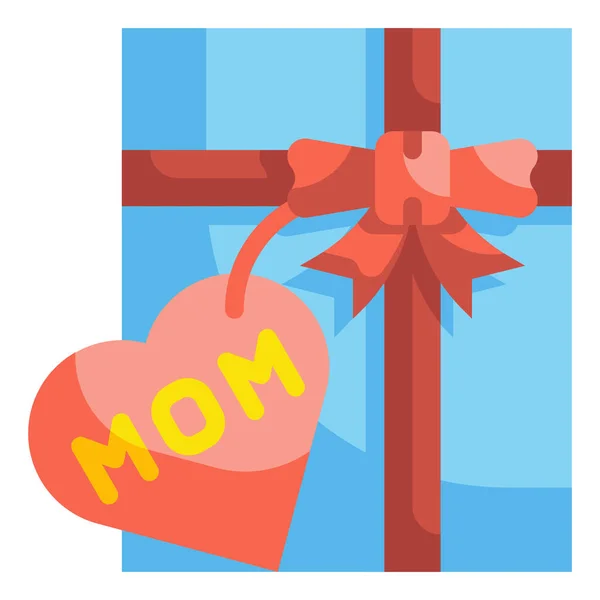 Caja Cajas Icono Regalo Categoría Día Madre Padre — Vector de stock