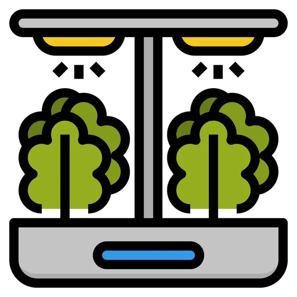 自動庭園水耕栽培のアイコン — ストックベクタ