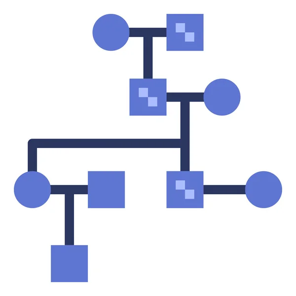 Grafik Veri Aile Simgesi Düz Biçimli — Stok Vektör